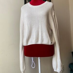 Hollister white sweater